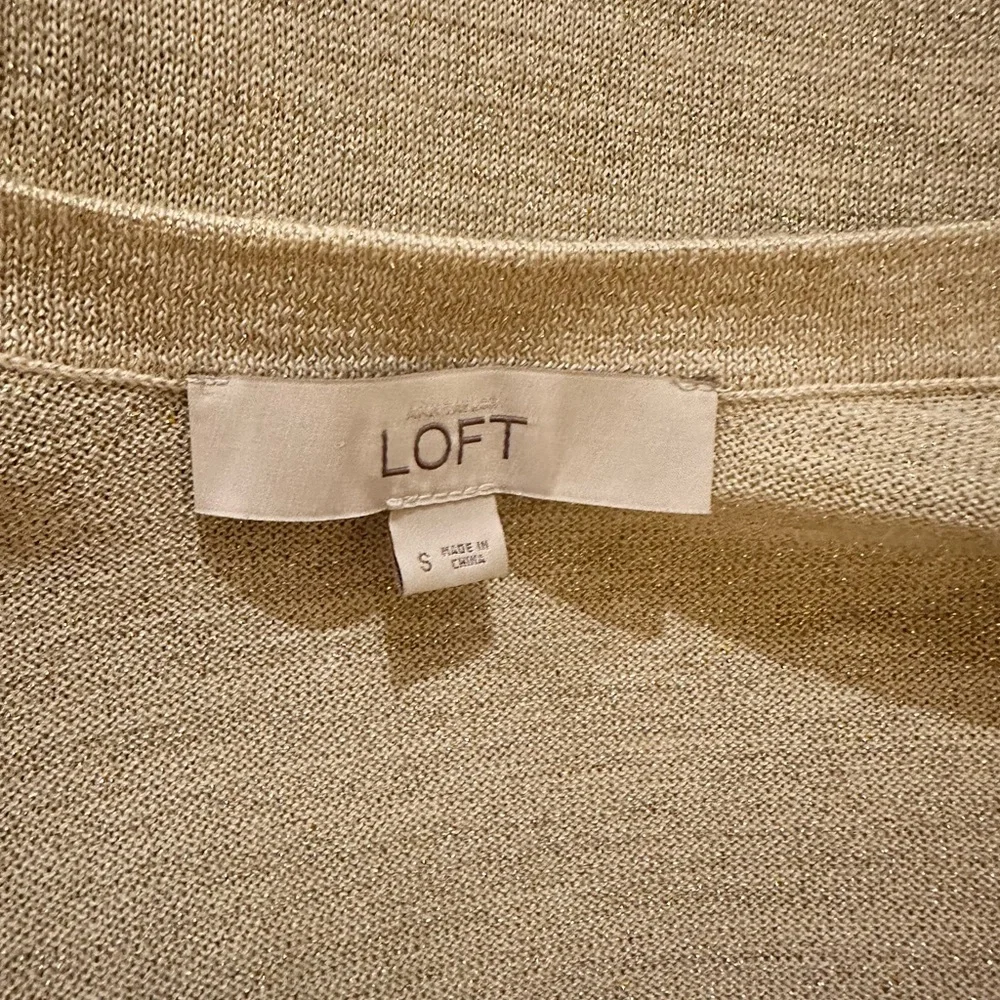 LOFT Lightweight Sparkly Cardigan S FREE SHIP - Picture 4 of 5